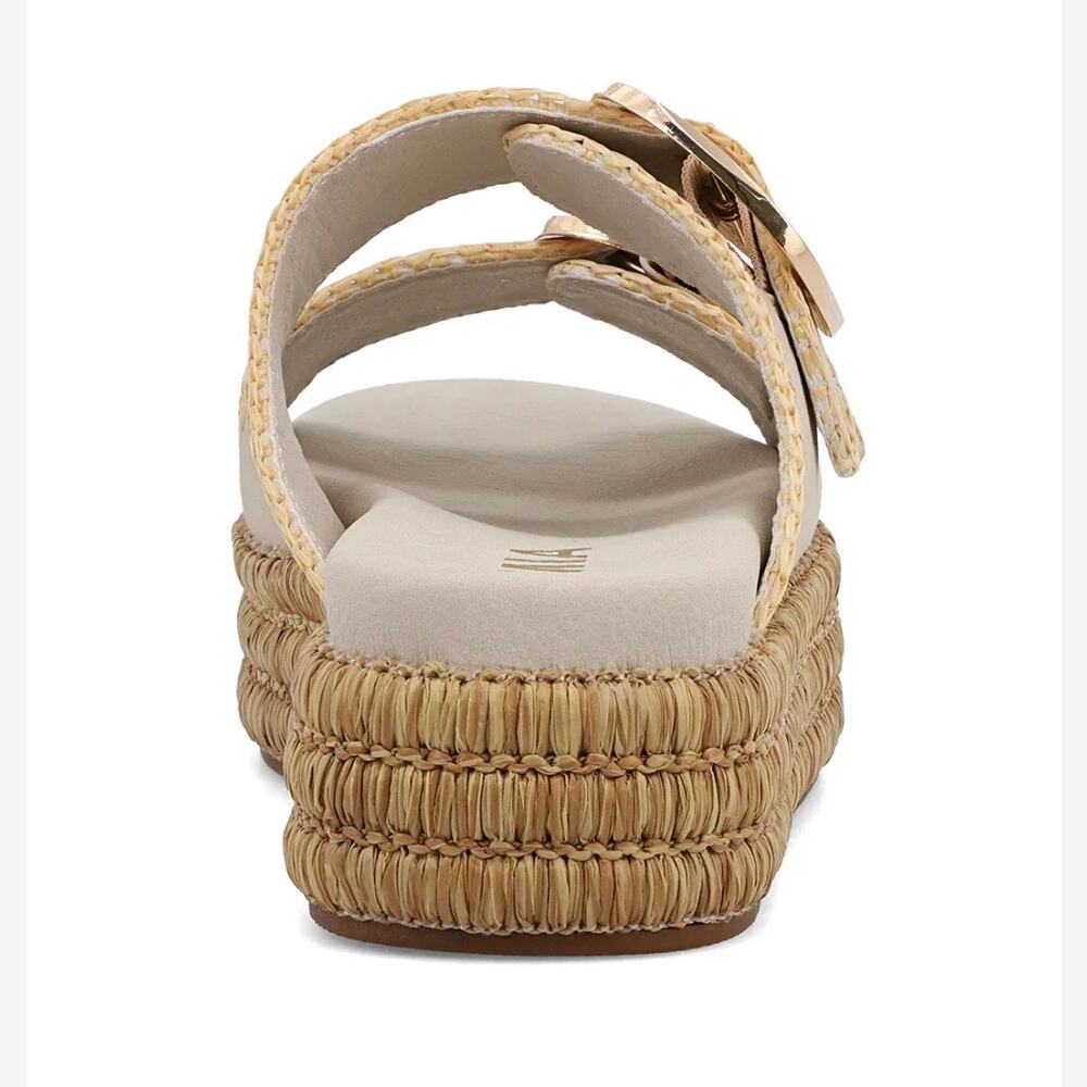 MIA Womens Mieko Platform Double Buckle Slide Sandal Seashell Cream Size 7.5 NEW - Picture 4 of 15